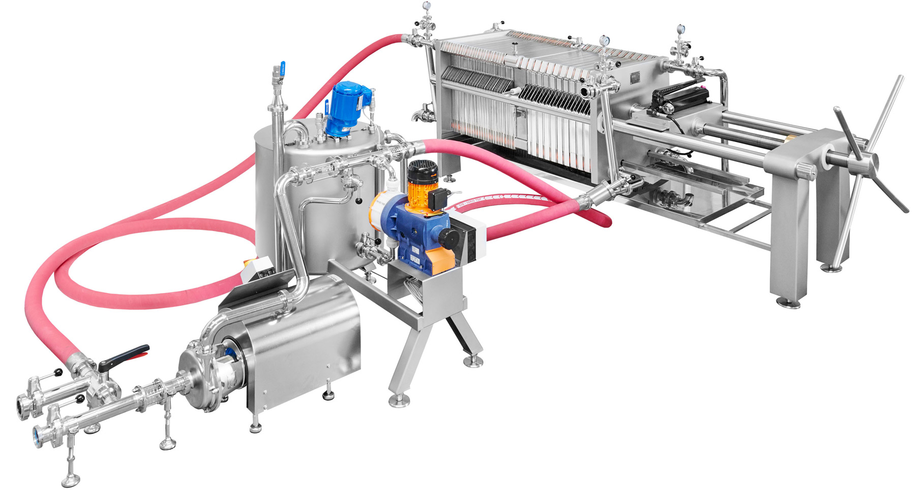 Plattenrahmenfilter von Strassburger Filter für Getränke Filtration